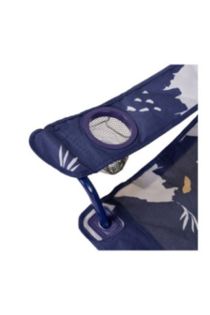 Chaise de camping - Bleu marine et blanc
