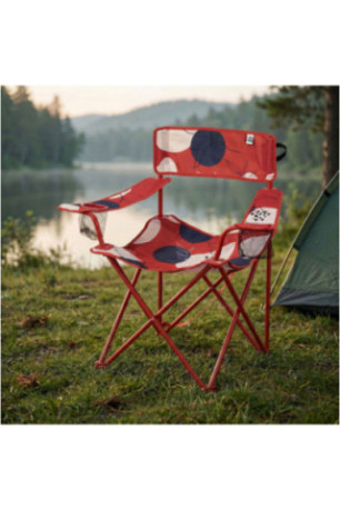 Chaise de camping - Rouge Noir Blanc