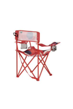 Ensemble de chaises de camping (2 pièces) - Rouge Noir Blanc