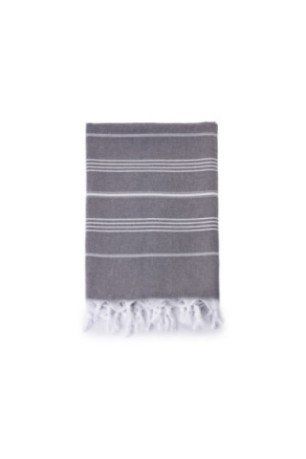 Fouta (Serviette de plage) - Blanc anthracite