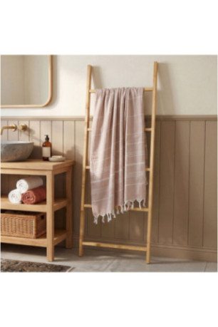 Fouta (Serviette de plage) - Beige Blanc