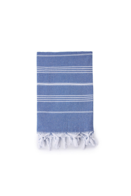 Fouta (Serviette de plage) - Bleu Blanc