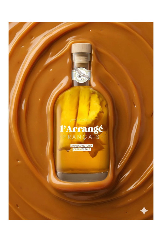 Rhum arrangé ananas victoria - caramel au beurre salé 70cl