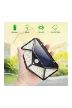 Lampe Solaire Extérieur 100 LED avec Détecteur de Mouvement