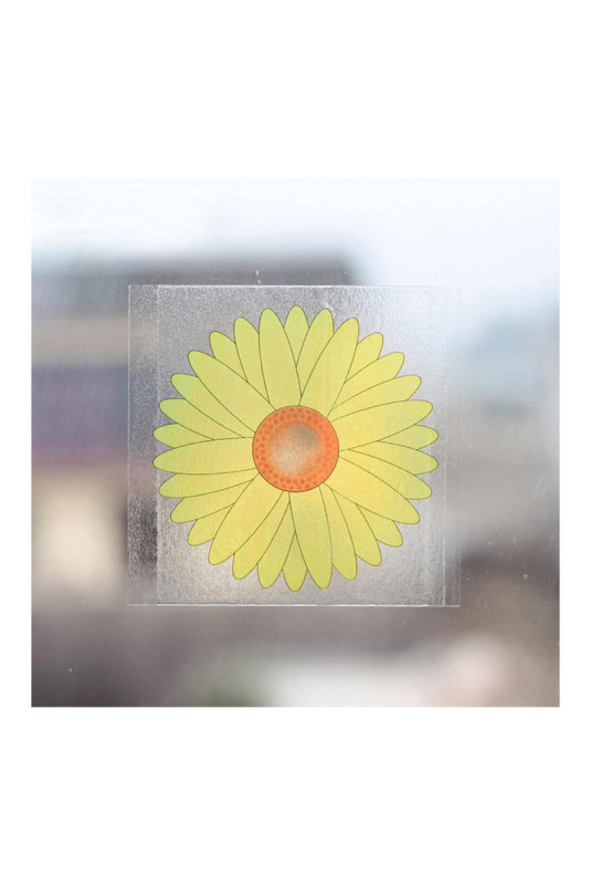 4 Stickers anti-mouches Motif tournesol 10 cm
