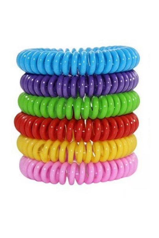 Bracelet anti-moustiques spirale couleurs aléatoires taille unique
