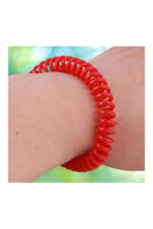 Bracelet anti-moustiques spirale couleurs aléatoires taille unique