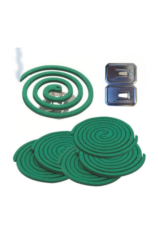 Pack 10 Spirales Anti-Moustiques Citronnelle + 2 Socles