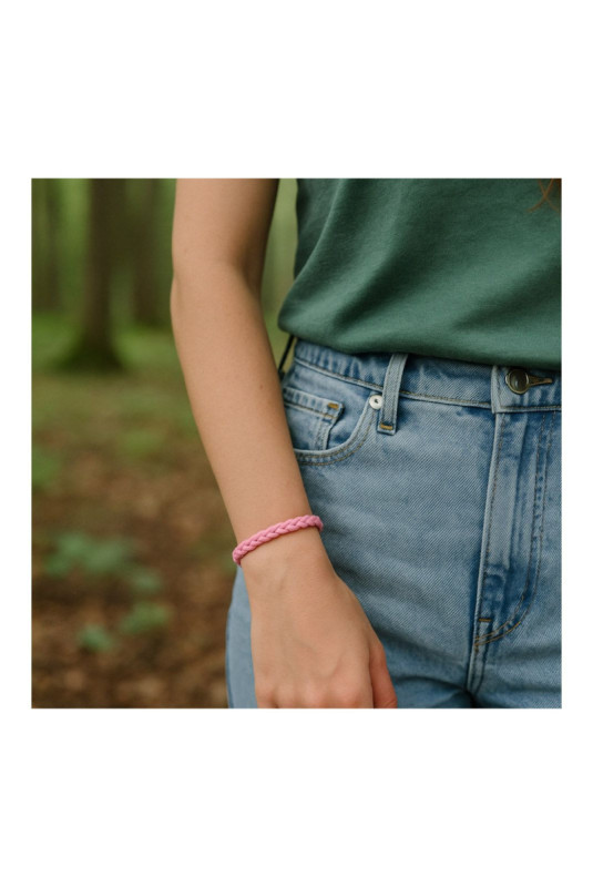 Bracelet anti-moustique citronnelle naturel coloris aléatoire taille unique