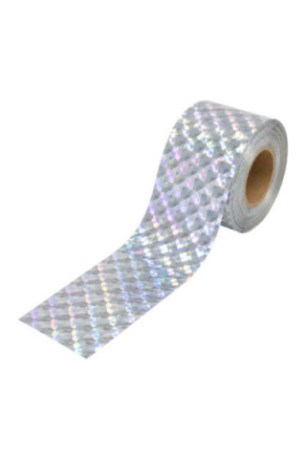 Ruban anti-oiseaux holographique Argent holographique 2.4 cm x 50 m