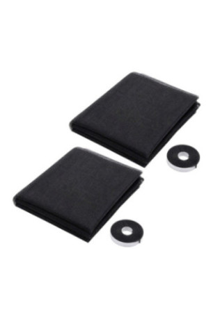 Set de 2 moustiquaires pour fenêtre Noir 130 x 150 cm