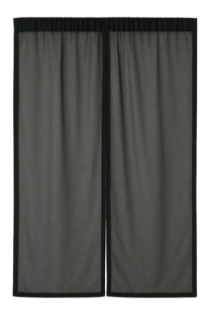 Lot de 2 moustiquaires pour porte et fenêtre noires 75 x 220 cm
