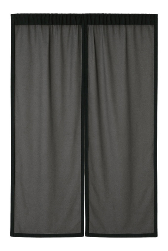 Lot de 2 moustiquaires pour porte et fenêtre noires 75 x 220 cm