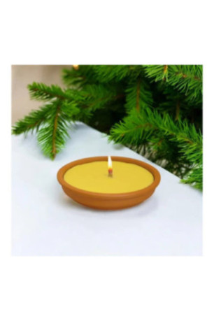 2 bougies citronnelle anti-moustique pot terre cuite 10 cm