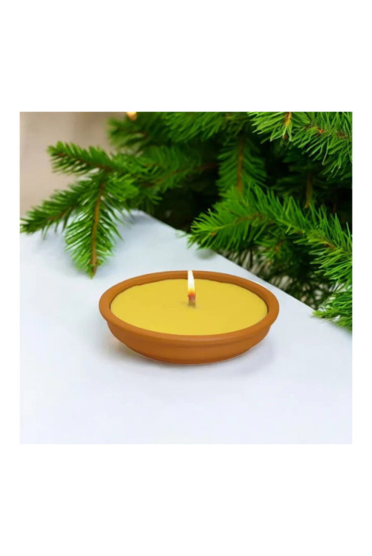 2 bougies citronnelle anti-moustique pot terre cuite 10 cm
