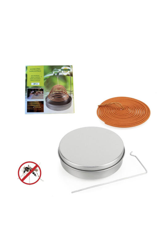 Spirales encens citronnelle avec support 9,5 x 3 cm