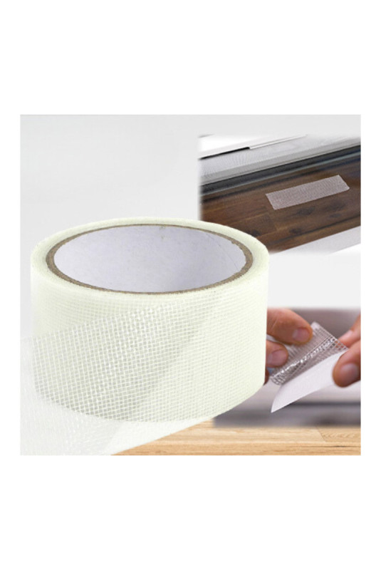 Ruban de réparation adhésif pour moustiquaire Mosquitape Blanc 4,5 m x 5 cm