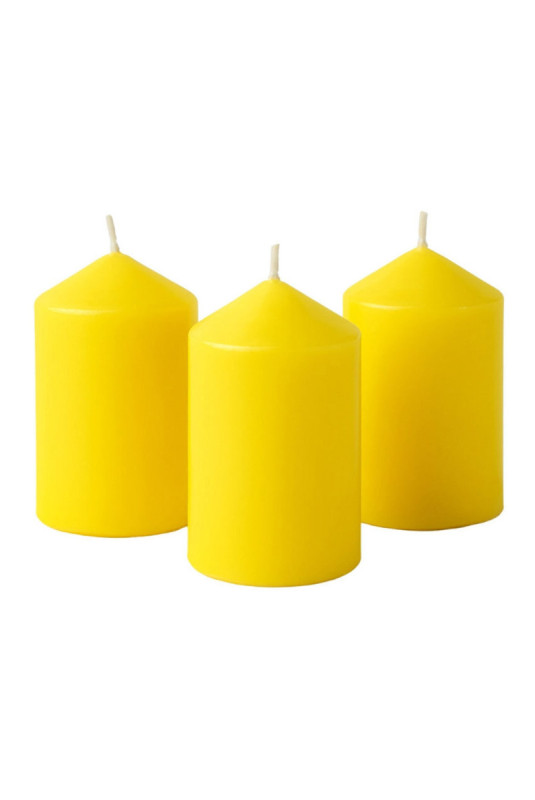 Pack de 3 bougies cylindriques à la citronnelle ø 5,5 x 12 cm