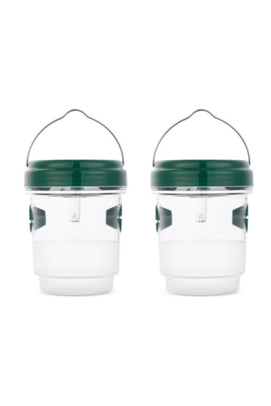 Lot de 2 pièges solaires anti-moustiques et guêpes 12 x 9 cm