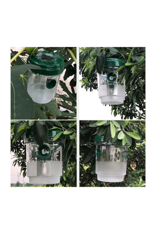 Lot de 2 pièges solaires anti-moustiques et guêpes 12 x 9 cm