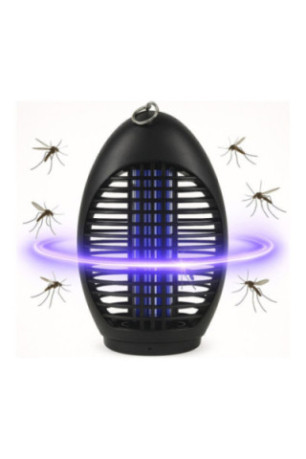 Lampe anti-moustiques 4 led uv ovale noir 40 m²