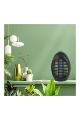 Lampe anti-moustiques 4 led uv ovale noir 40 m²