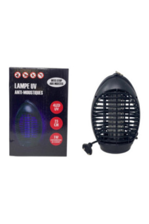 Lampe anti-moustiques 4 led uv ovale noir 40 m²