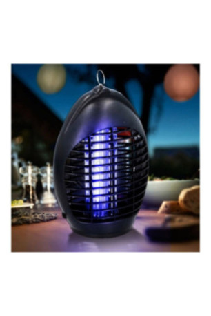 Lampe anti-moustiques 4 led uv ovale noir 40 m²