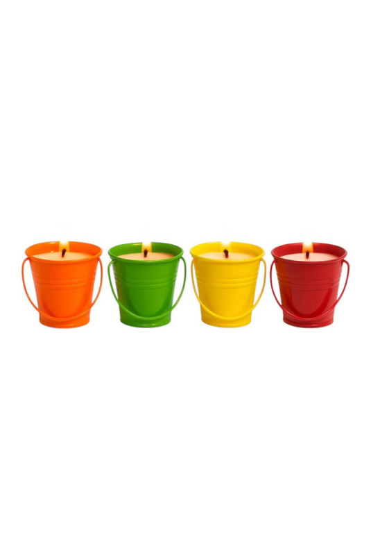 Pack 3 bougies citronnelle anti-moustique Coloris variés 10 x 10 cm