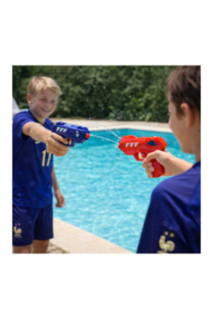 Paire de pistolets à eau Équipe de France FFF Bleu et rouge 12 cm