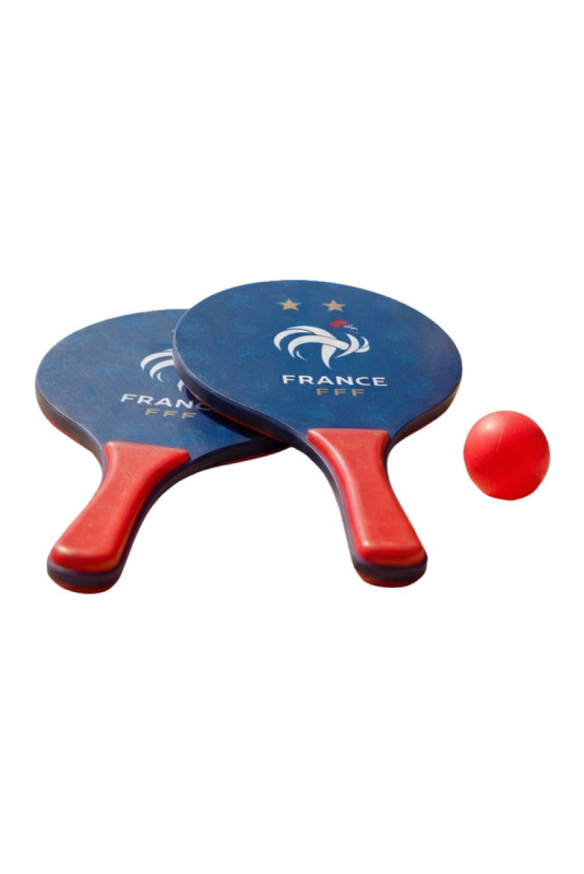 Raquettes de plage Équipe de France FFF bleu et rouge 37 cm