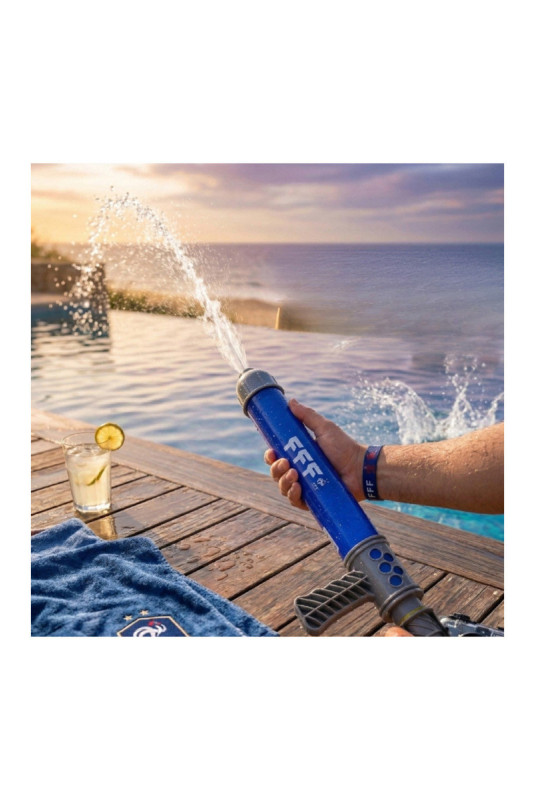Pistolet pompe à eau Équipe de France FFF bleu 40 cm