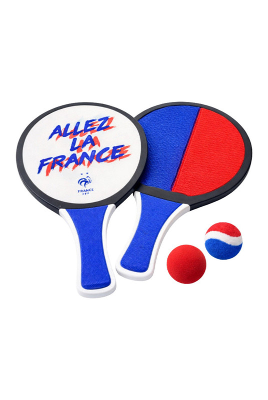 Raquettes de plage Équipe de France FFF Bleu Blanc Rouge 32 cm