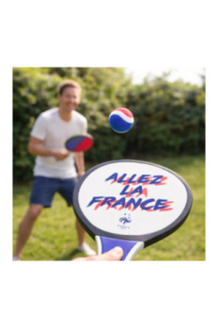 Raquettes de plage Équipe de France FFF Bleu Blanc Rouge 32 cm
