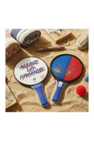 Raquettes de plage Équipe de France FFF Bleu Blanc Rouge 32 cm