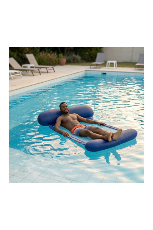 Hamac gonflable Équipe de France FFF bleu 120 x 70 cm
