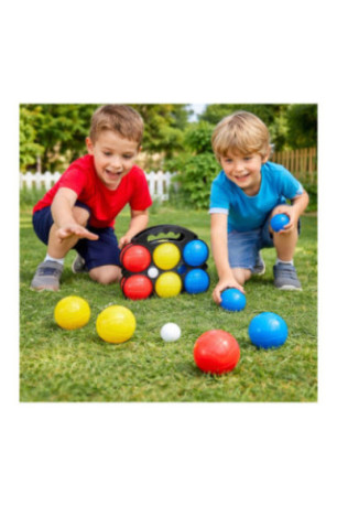 Set de 6 boules de pétanque multicolore
