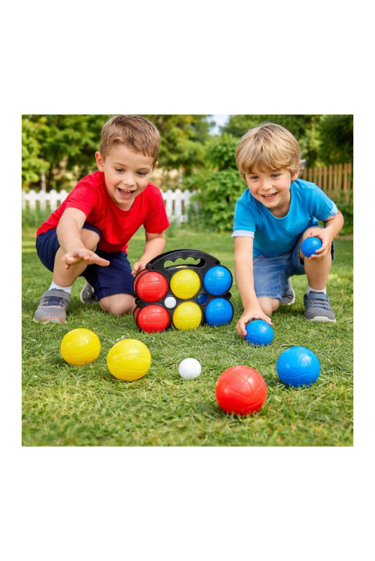 Set de 6 boules de pétanque multicolore