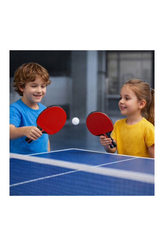 Set de ping-pong 2 raquettes et 2 balles avec housse de transport