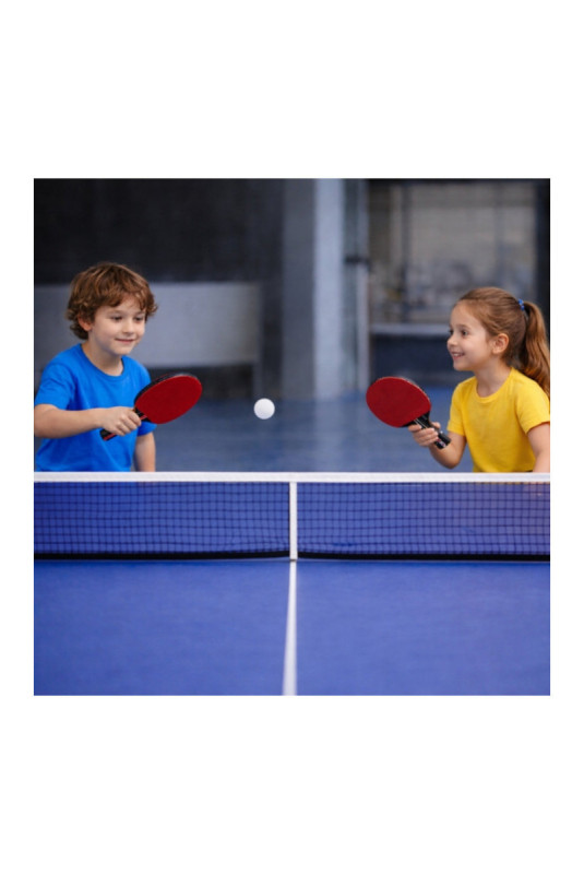 Set de ping-pong 2 raquettes et 2 balles avec housse de transport