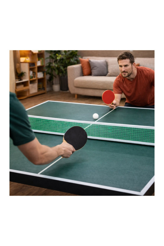 Set de tennis de table avec filet extensible Rouge et noir
