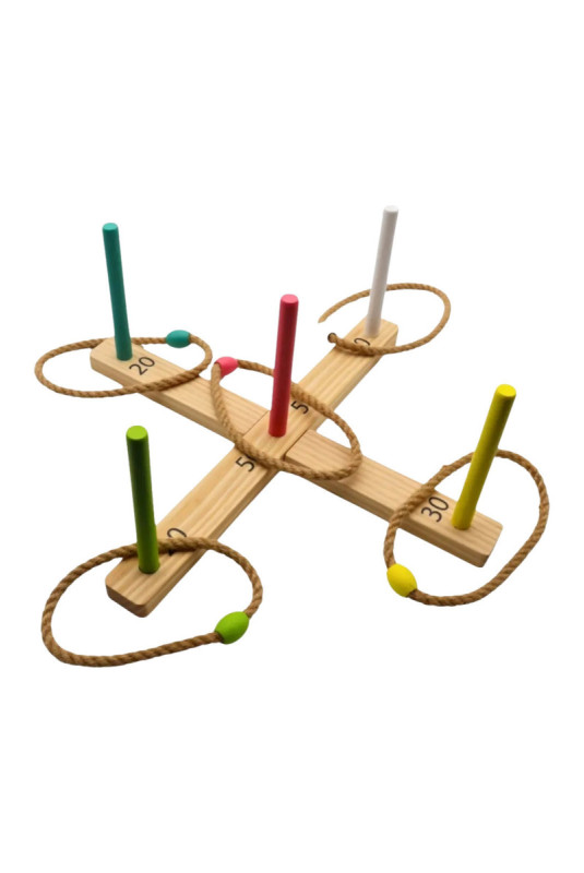 Jeu de lancer d'anneaux Multicolore 40 cm