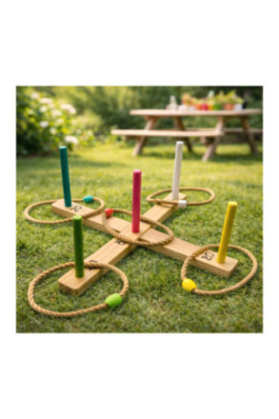Jeu de lancer d'anneaux Multicolore 40 cm
