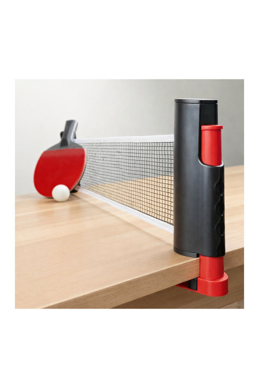 Filet de tennis de table extensible Noir et rouge 1.7 m