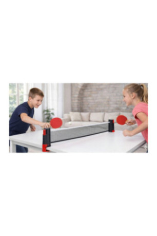 Filet de tennis de table extensible Noir et rouge 1.7 m
