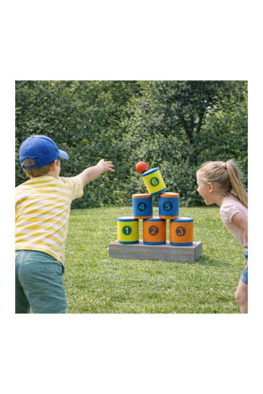 Jeu de chamboule-tout Multicolore 8 cm