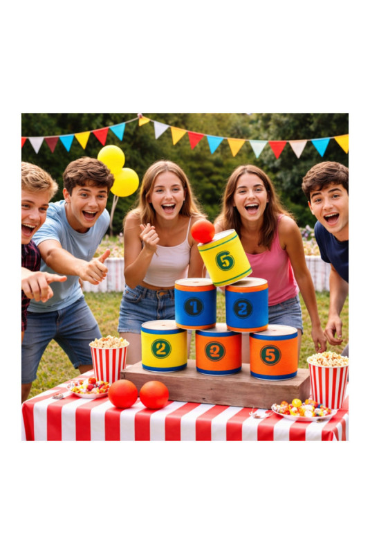 Jeu de chamboule-tout Multicolore 8 cm