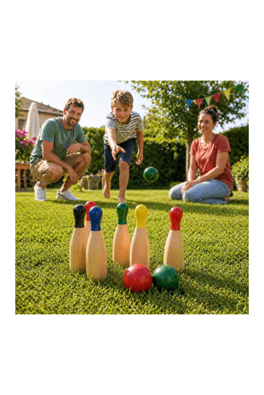 Jeu de quilles multicolore 20 cm
