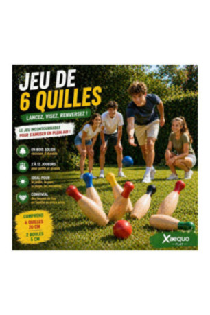 Jeu de quilles multicolore 20 cm