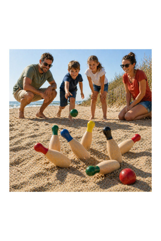 Jeu de quilles multicolore 20 cm
